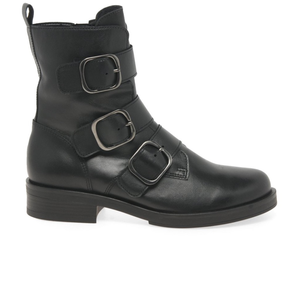Gabor Noir | Bottes De Motard Exclusives Pour Femmes